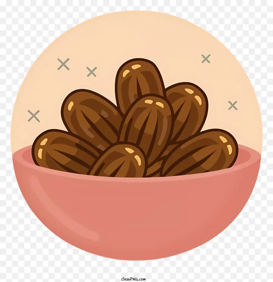 walnuts brown walnuts round walnuts pointed tip walnuts pink plastic bowl