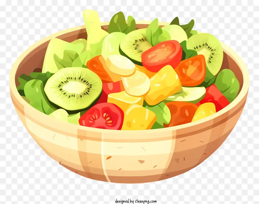 Wassermelone - Schüssel mit farbenfrohen geschnittenen Obst und Gemüse