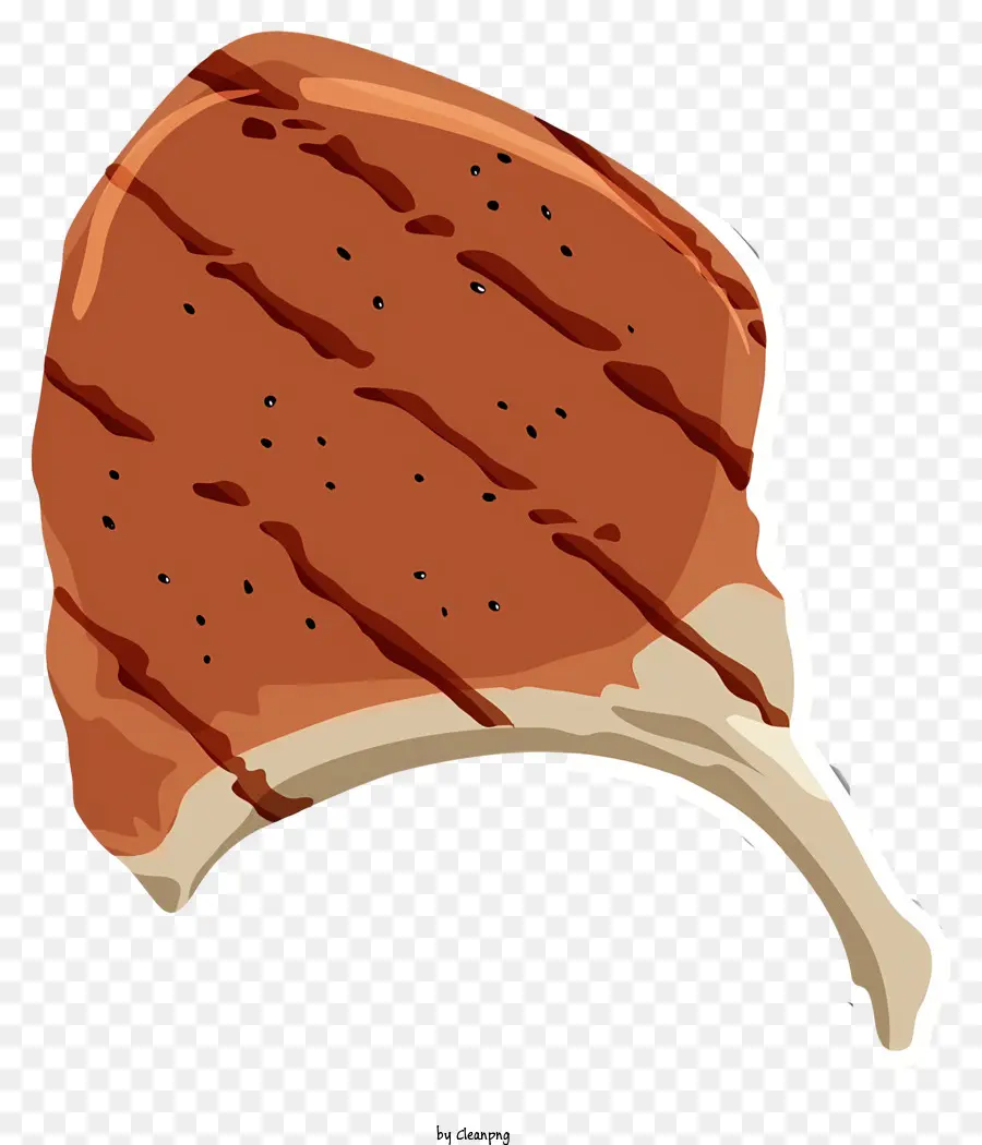 Tagliare il pezzo di carne crollata di carne crollata di carne marrone - Taglia il pezzo di manzo con motivo marmorizzato