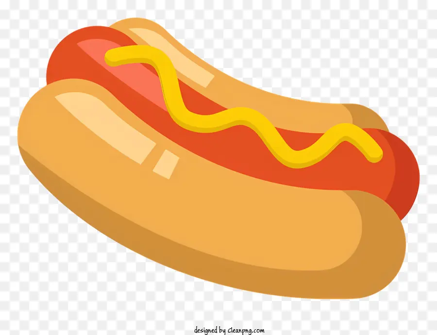 Hot Dog sốt cà chua mù tạt thưởng thức bánh trắng - Hot Dog được tải trên cùng với gia vị trên Bun White