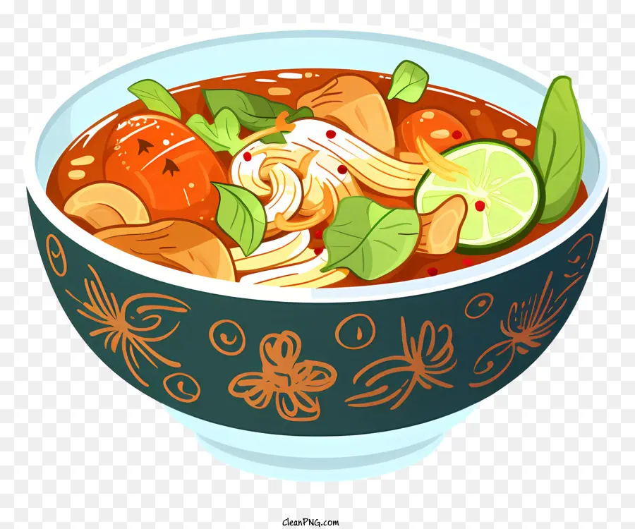 noodles chicken shrimp vegetables spicy chicken soup