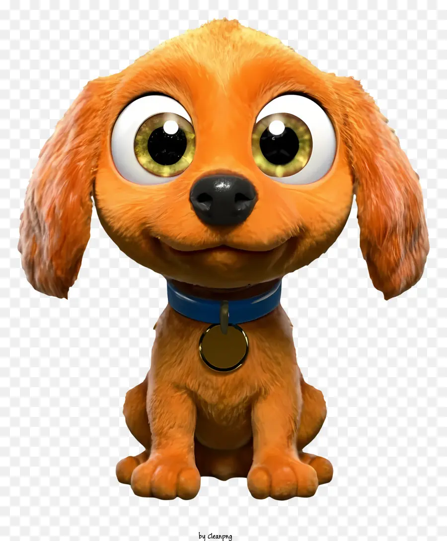 cane cartone animato - Cane da cartone animato con grandi occhi e sorriso
