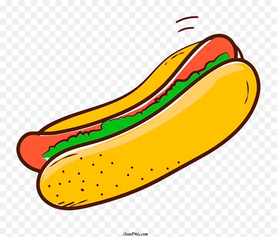 pomodoro - Immagine di hot dog sul panino con condimenti