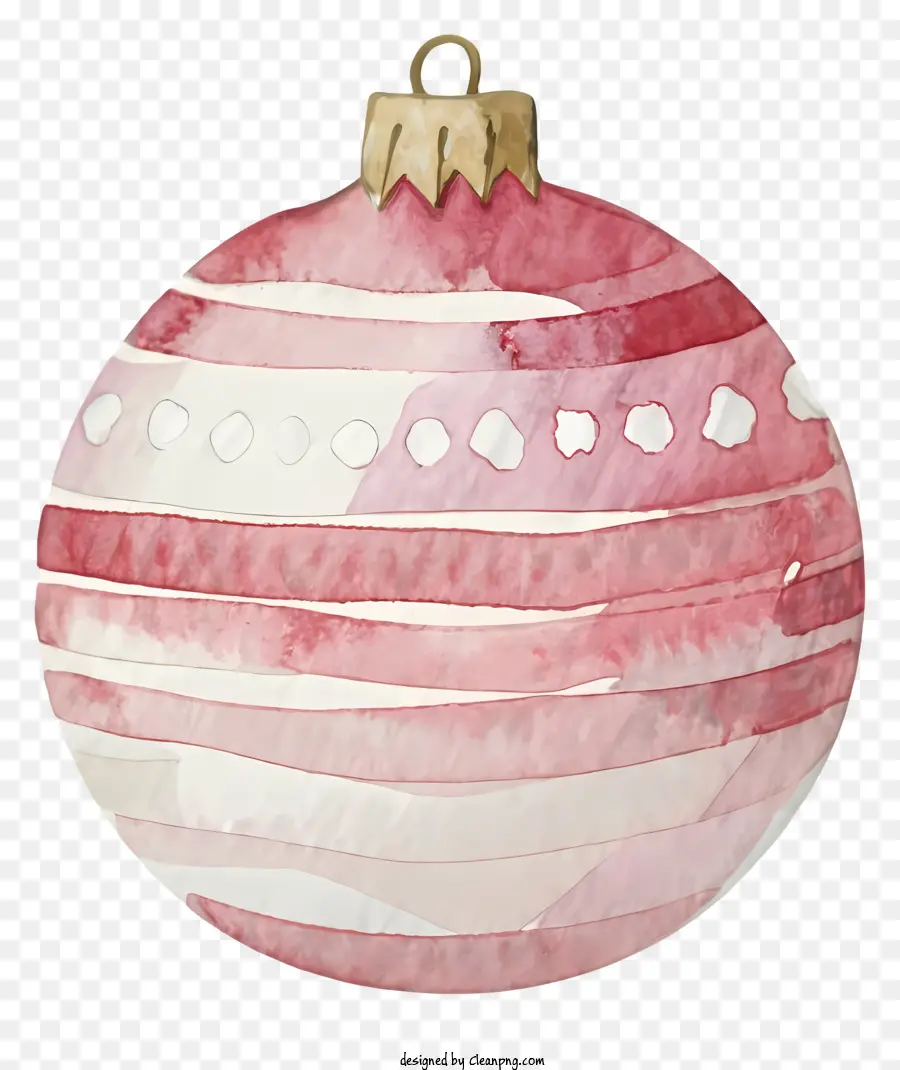 Weihnachtszierde - Bunte rosa und weiße Weihnachtsschmuck mit goldenem Ring