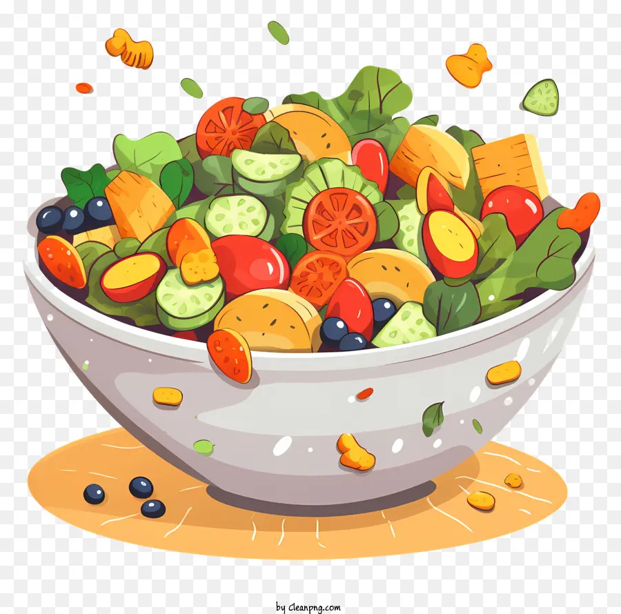 cibo sano - Ciotola vibrante e attraente di insalata colorata