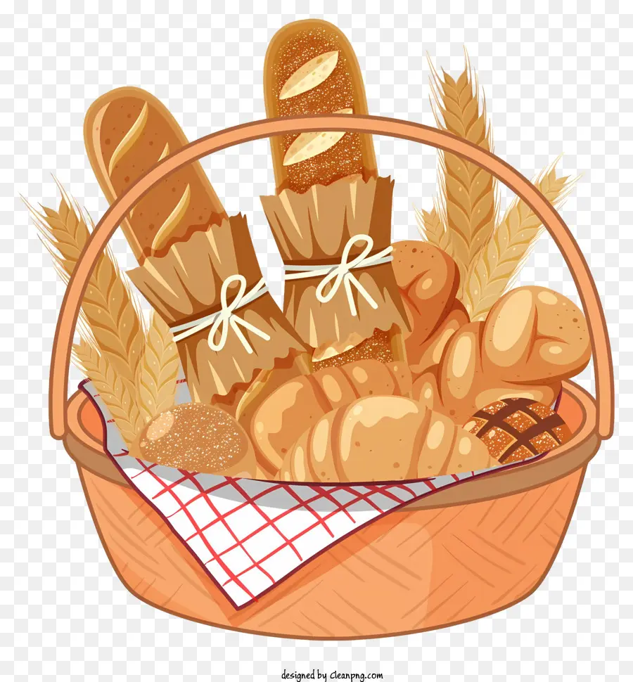 đồ nướng bánh mì bánh mì bánh mì nướng bánh mì - Hình ảnh giỏ bánh với nhiều hàng hóa khác nhau