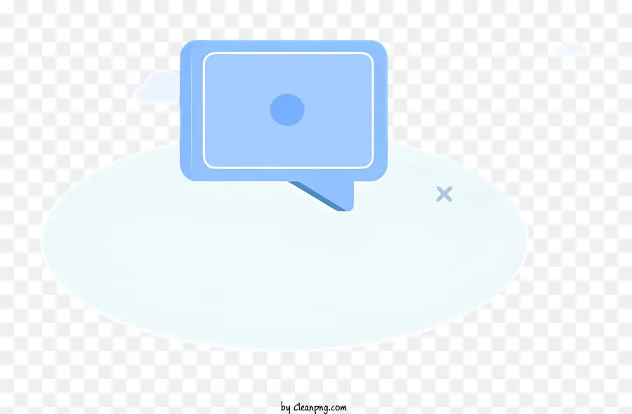 discorso, bolla - Chatbot con bolla vocale su sfondo nuvoloso