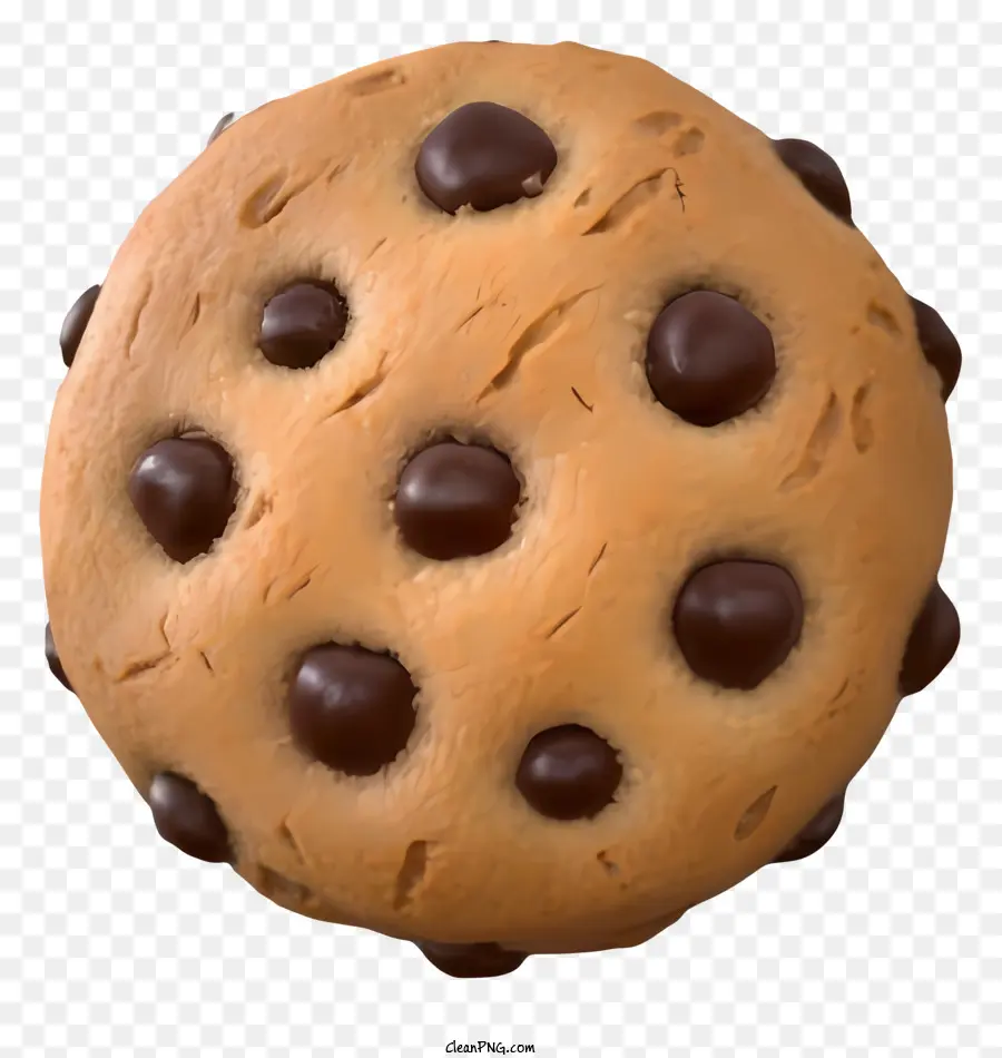 Cookie con gocce di cioccolato bianco biscotto friabile friabile area circolare scura - Cookie rotondo con gocce di cioccolato con piccolo punto scuro