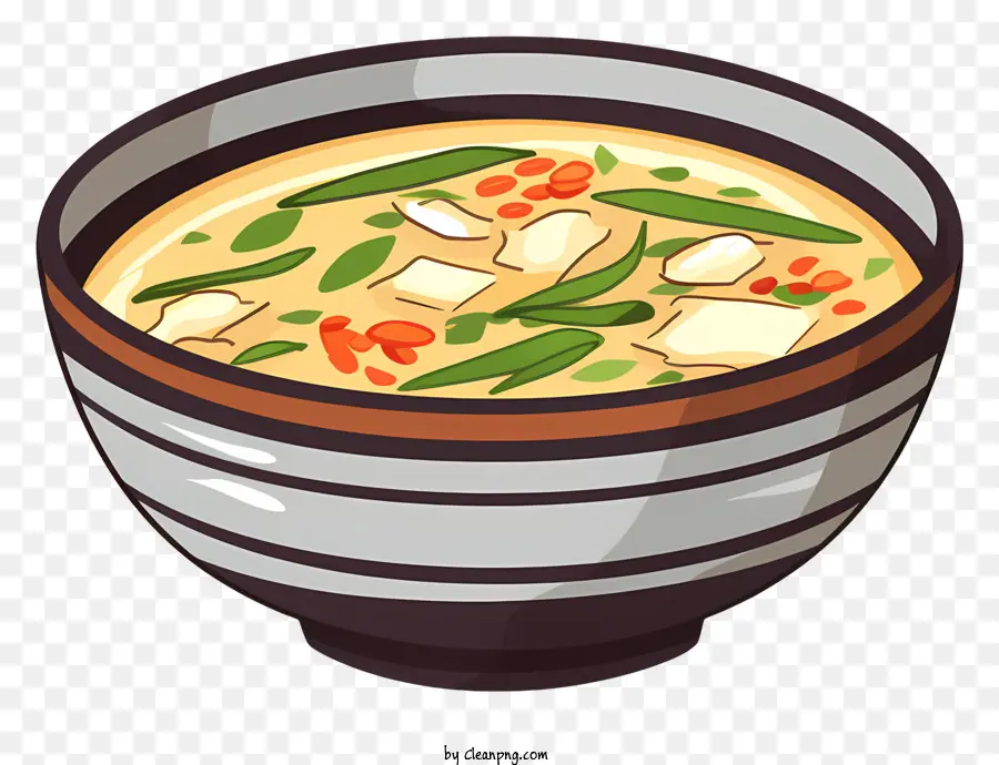 Ciotola di zuppa di noodle piccante di verdure di verdure panorame di pollo - Zuppa di noodle piccante con pollo e verdure