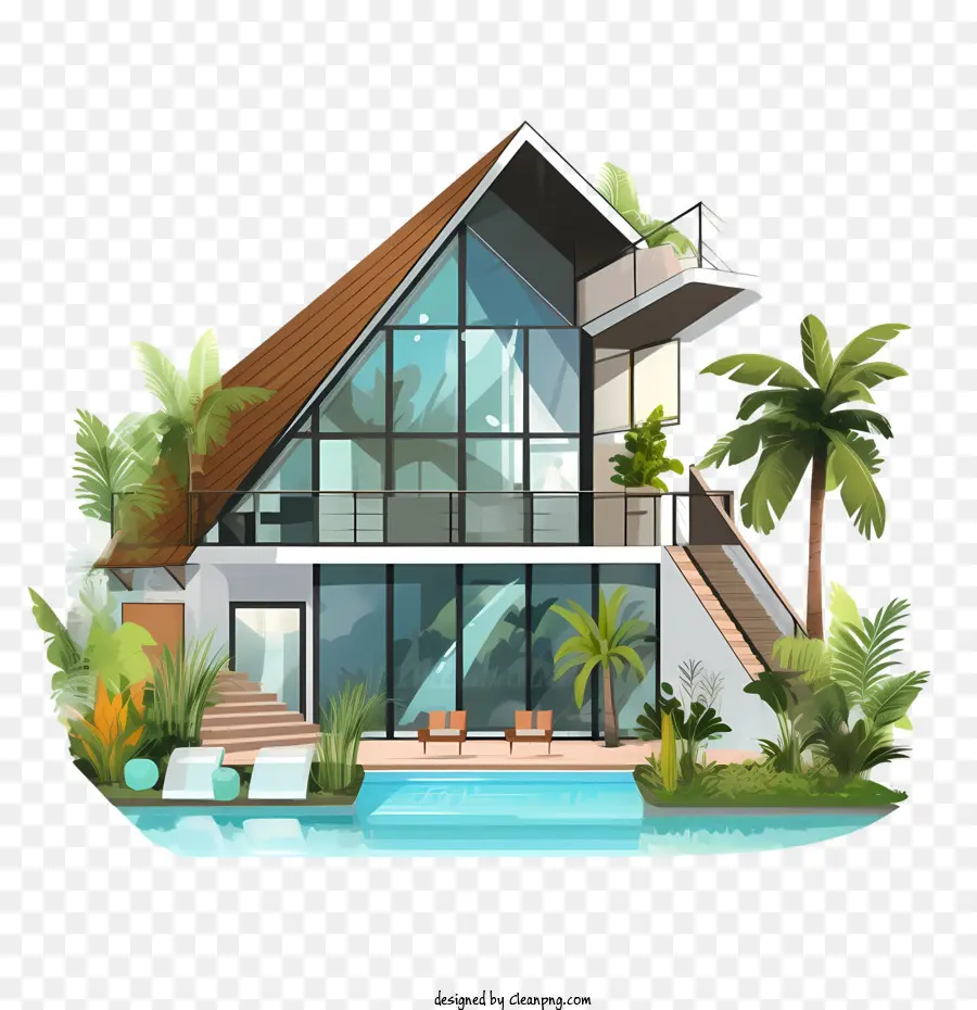 eco house house water swimming pool balcony