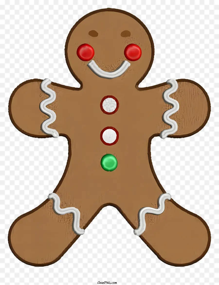 bánh gừng - Gingerbread Man với Mũ xanh và Candy Cane