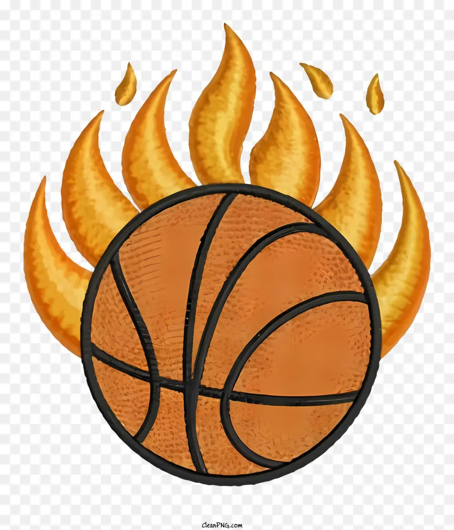 Brand Basketball zum Feuer flammen Basketball Rauch Basketball Feuer und Rauchbasketball - Ein schwarz -weißer Basketball in Brand