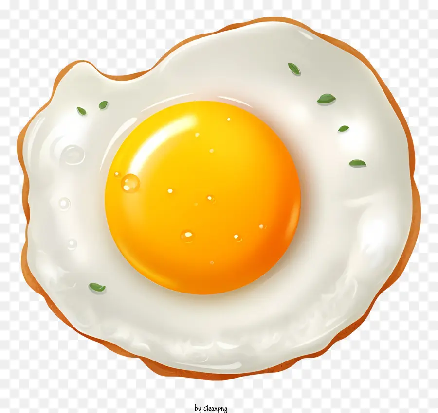Petersilie - Goldenes gebratenes Ei auf Toast mit Petersilie