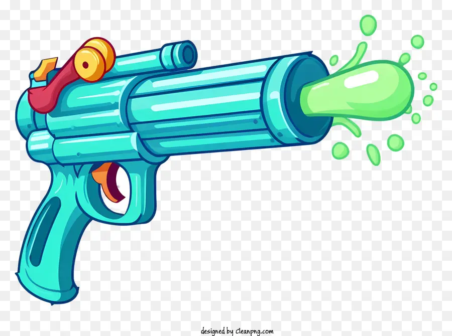 Gun Liquid Splatter nòng súng màu xanh lá cây - Súng bắn chất lỏng màu xanh lá cây với thùng màu xanh