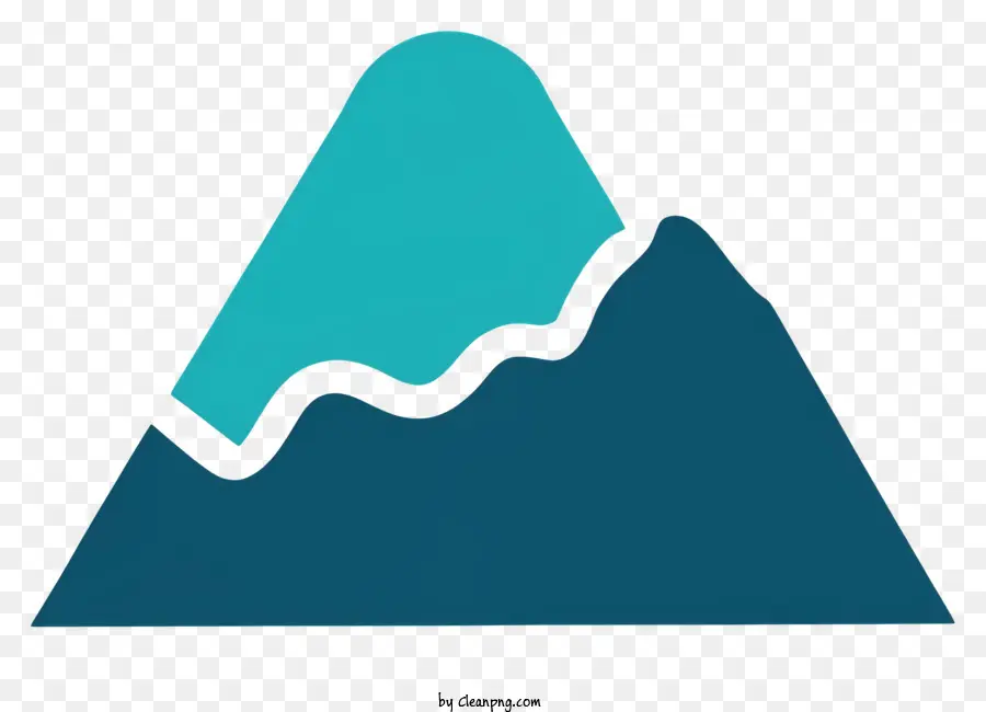 Wave Blue Mountain Height Wada Stability - Montagna realistica, robusta, blu con un'onda piccola