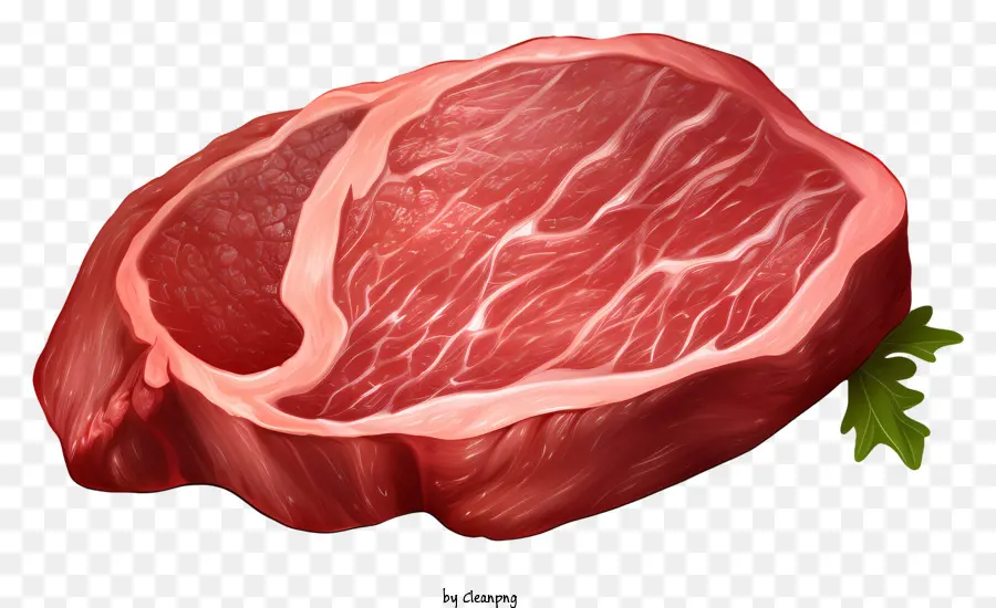 Rindfleischsteak rohes Rindfleisch mariniertes Rindfleisch halb geschnittenes Rindfleisch-Rindfleisch-Rindfleisch - Appetitliche halb geschnittene marinierte Rindfleischsteak auf Schwarz