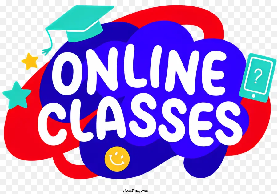 Graduierten Kappe - Grafische Darstellung des Online -Klassenzimmers mit Abschlusskappe