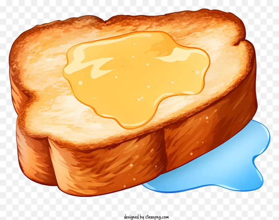 Bánh mì nướng Bữa sáng Bread Bread Glaze - Bánh mì nướng đen và trắng với bơ trên đĩa