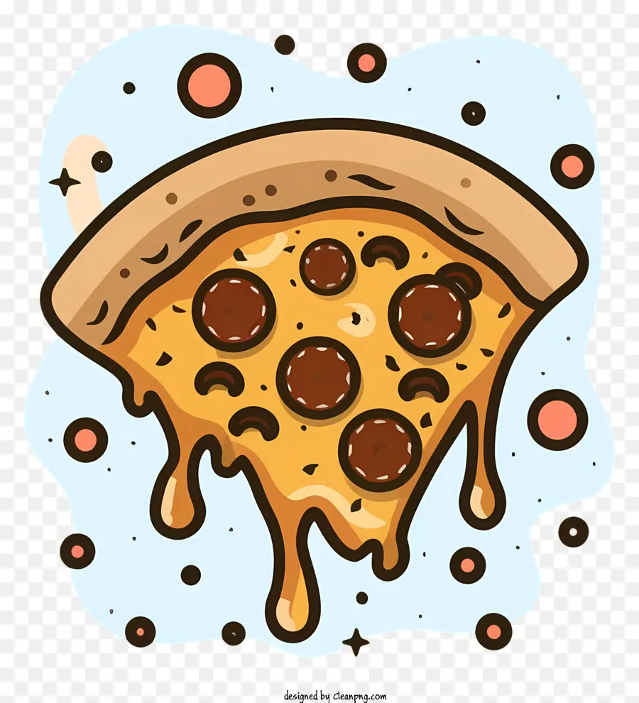 Cartoon Pizza Bild Käse und Pepperoni Pizza Scheibe Pizza Pizza Scheibe Cartoon Pizza Slice Illustration - Cartoon -Pizzascheibe mit Käse und Peperoni