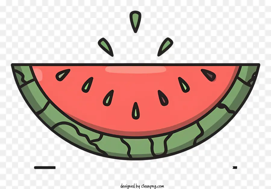 Wassermelone - Frische, reife Wassermelonenscheibe mit sichtbaren Samen