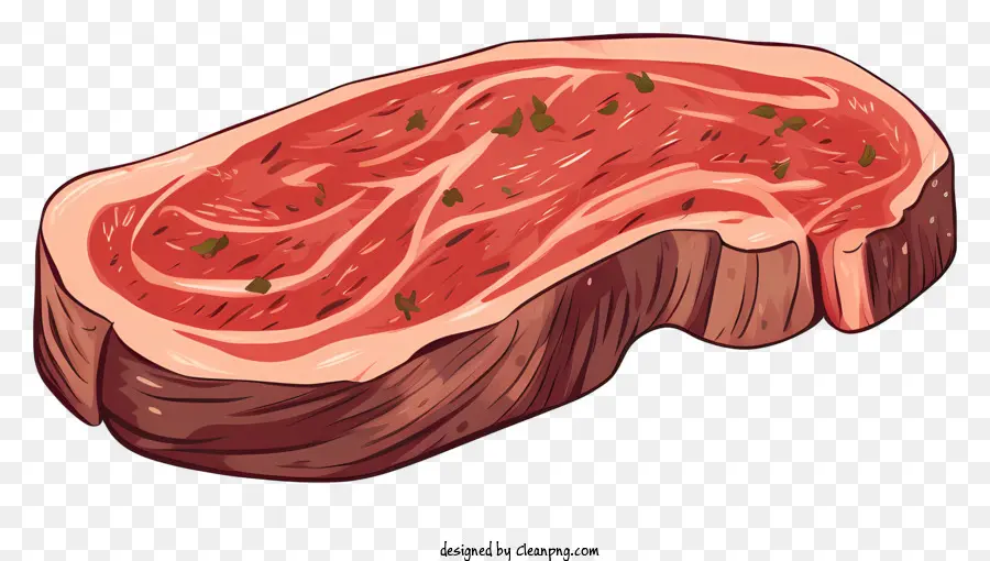 Rindfleischsteak Schnitt aus Rindfleisch mittelgroßer Knoten kocht Beef Steak Cartoon Style - Rindfleischsteak im Cartoon-Stil mit mittlerem Knoten