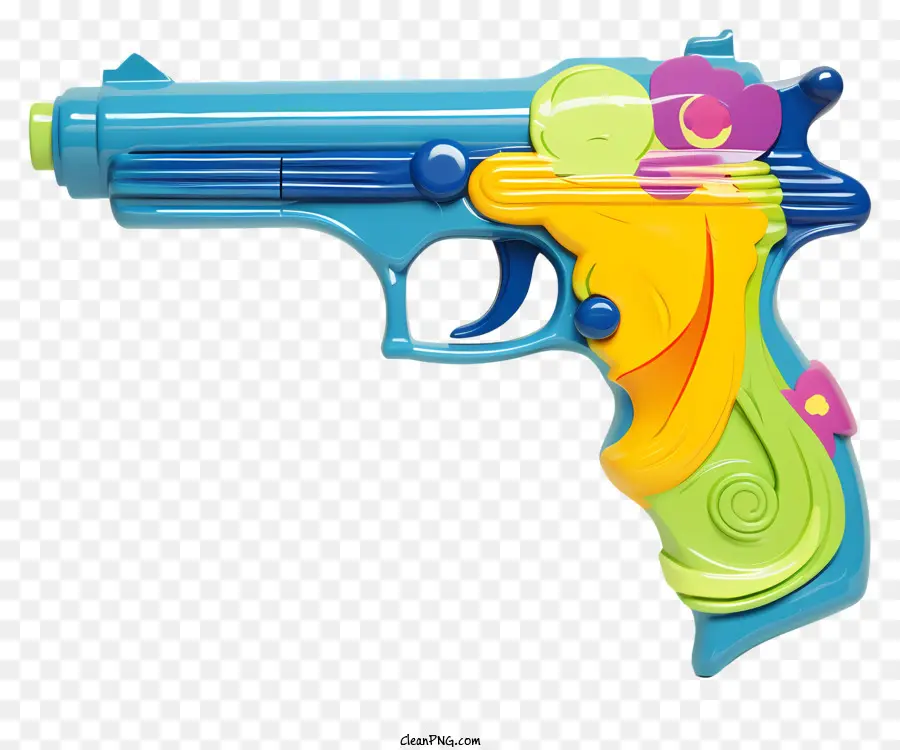 đồ chơi súng nhựa đồ chơi màu xanh đồ chơi súng chơi đồ chơi với bản sao súng dán - Súng đồ chơi nhựa màu xanh giống như một khẩu súng thực sự
