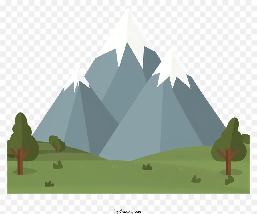 Montagne di montagna del paesaggio in neve paesaggistica scenografia di bellezza della natura alpina paesaggio - Sereno paesaggio di montagna con neve e alberi