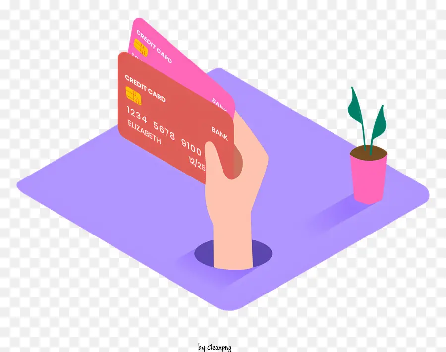 Kreditkarte - Person mit Kreditkarte, die sich an die Anlage ansieht