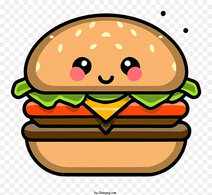 bánh hamburger - Hamburger vui vẻ với văn bản táo bạo, ngoại hình đầy màu sắc