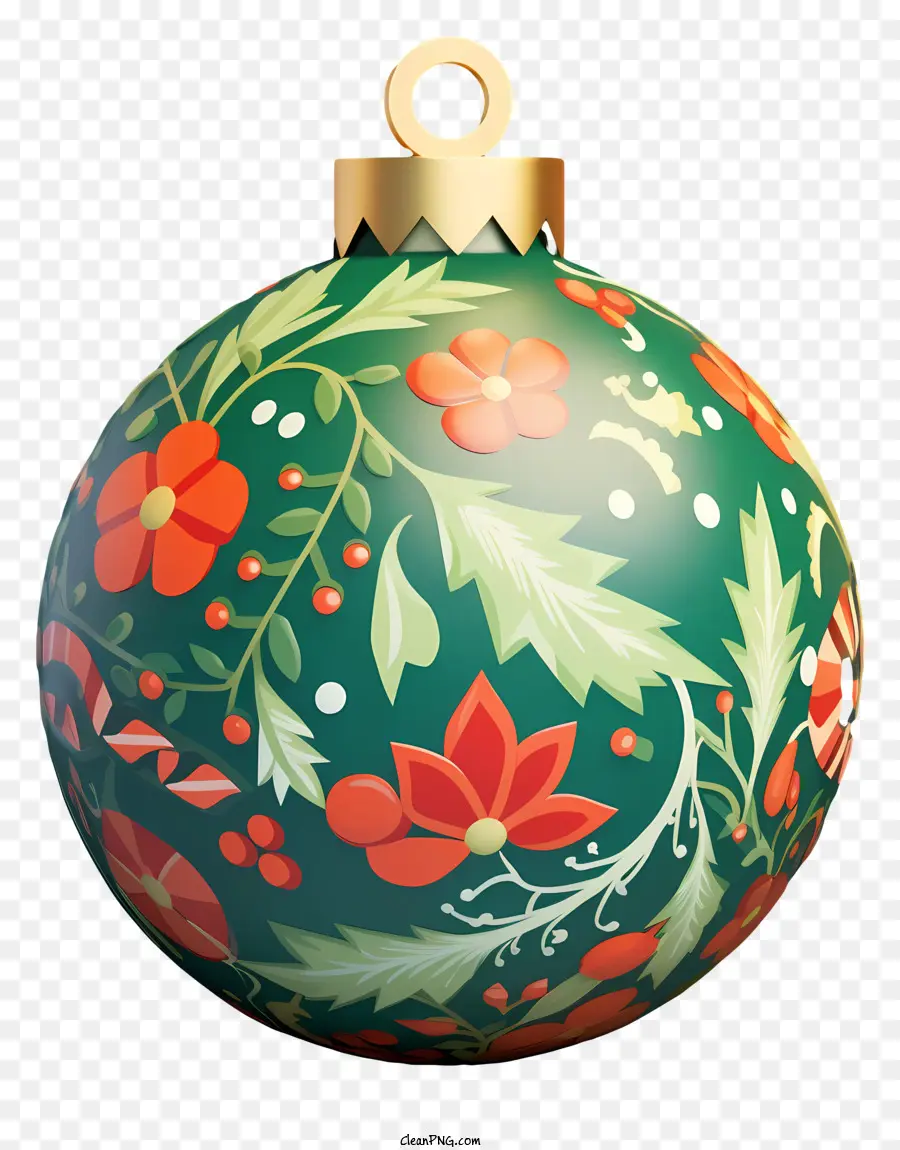 Ornamento di natale - Ornamento di Natale con fiori e bacche
