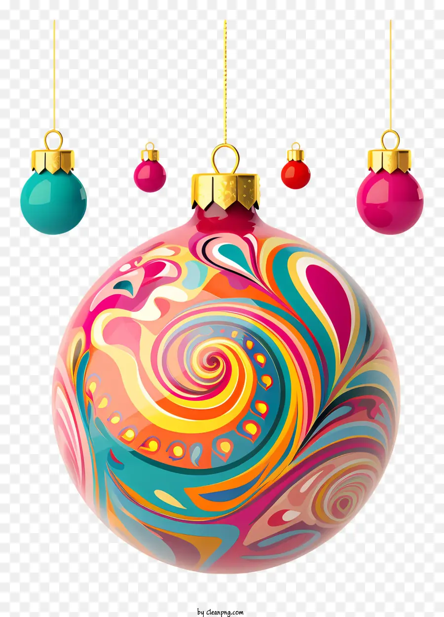 Weihnachtszierde - Dekorative Weihnachtsschmuck mit farbenfrohen Glasdesign