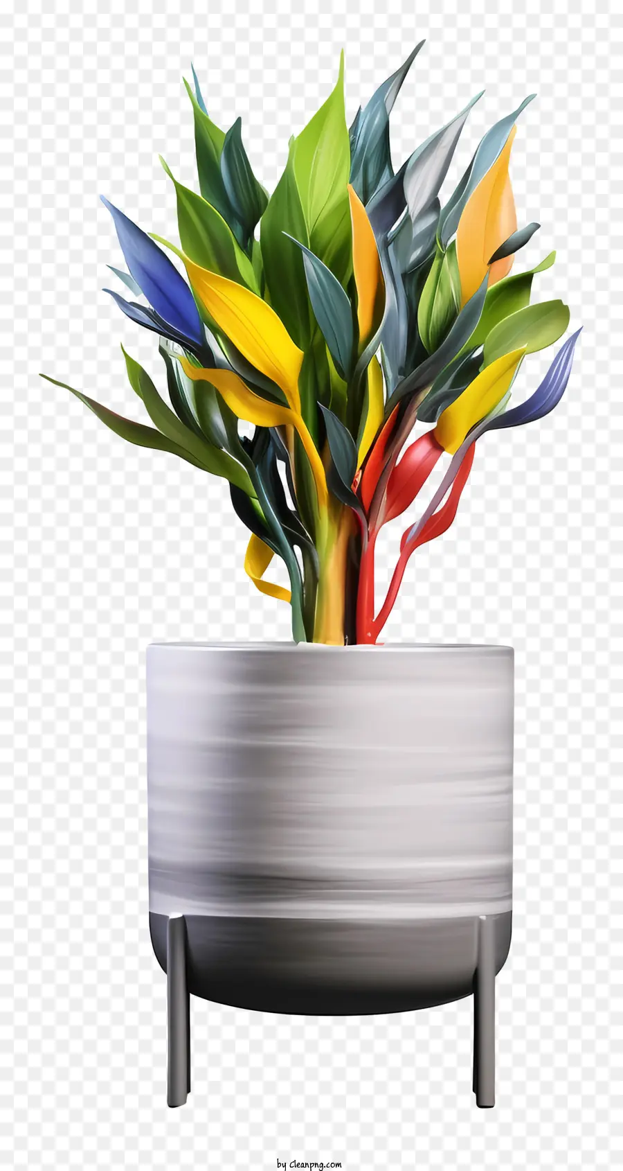 Hoa Vase Sắp xếp đầy màu sắc Trắng đất sét - Bình hoa đầy màu sắc làm bằng đất sét trắng
