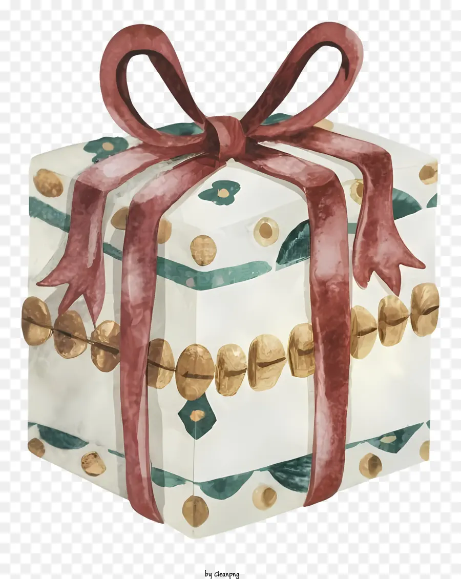 scatola regalo - Scatola regalo in legno decorativo con nastro rosso