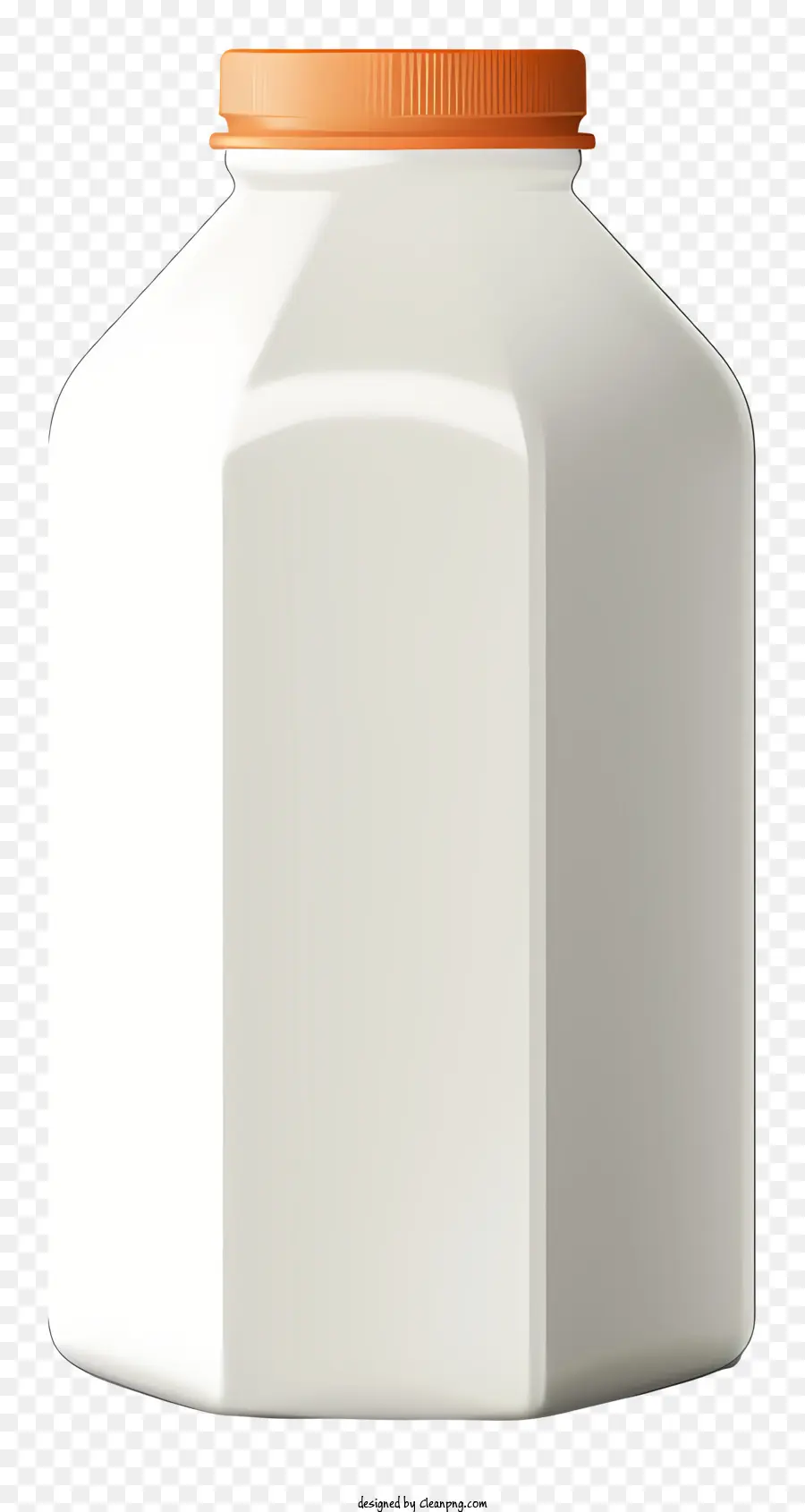 Contenitore bianco tappo in plastica Forma cilindrica VITA SUPERFICAZIONE liscia sul coperchio - Contenitore cilindrico bianco con tappo arancione a vite