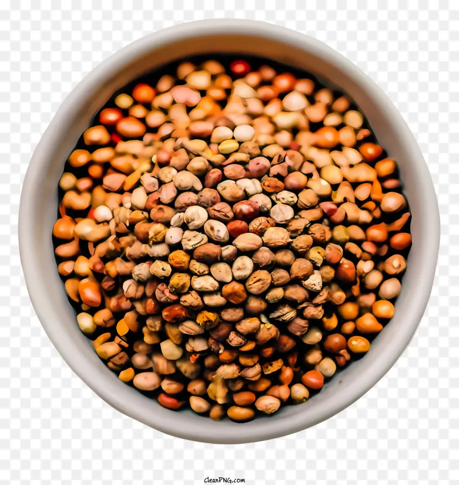 beans colored beans sizes and shapes haphazard pattern brown beans