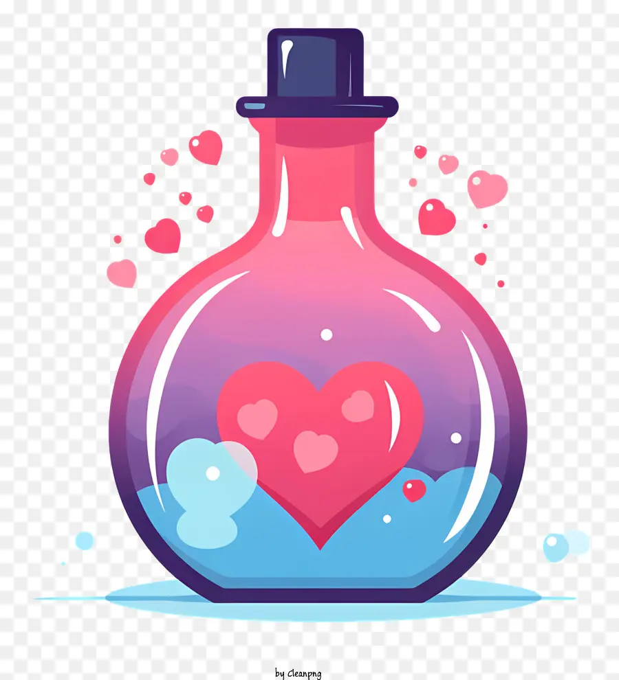 a forma di cuore - Immagine romantica di un cuore in una bottiglia