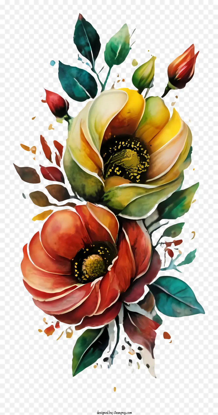 la disposizione dei fiori - Disposizione floreale colorata e dettagliata in grande vaso