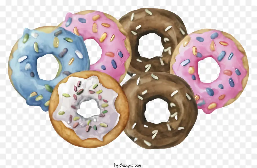 colorful donuts sprinkled donuts different colored donuts blue donuts green donuts