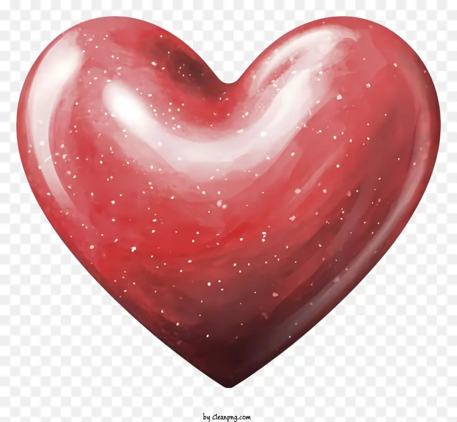 Ngày Valentine - Trái tim sơn màu đỏ trên nền đen với các mảnh vỡ