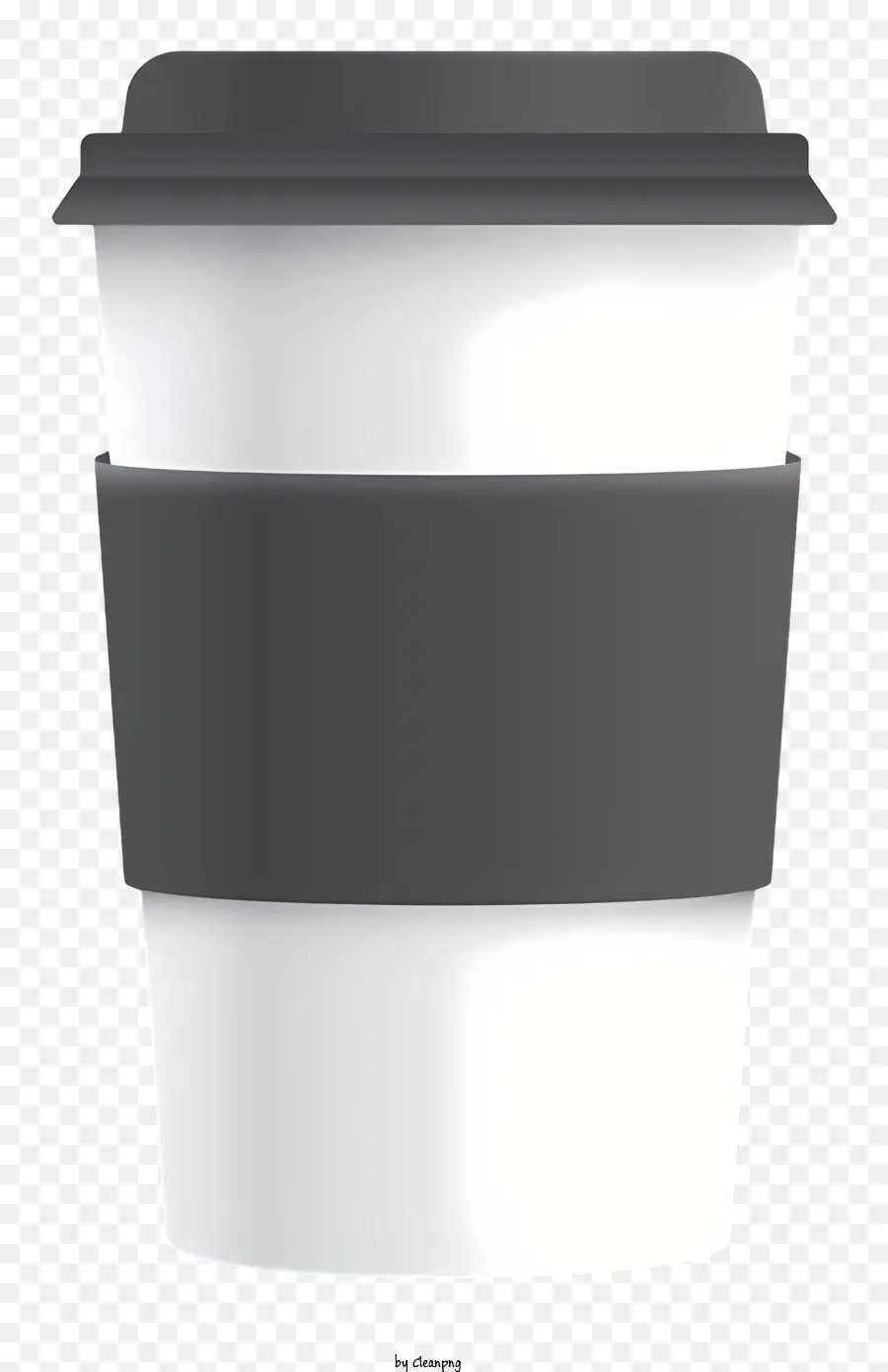 Weißer Papierbecher Schwarzer Deckel Plastik Tasse Schaumbecher Plastikdeckel - Weißer Plastikbecher mit schwarzem Deckel, trinkbar durch Loch