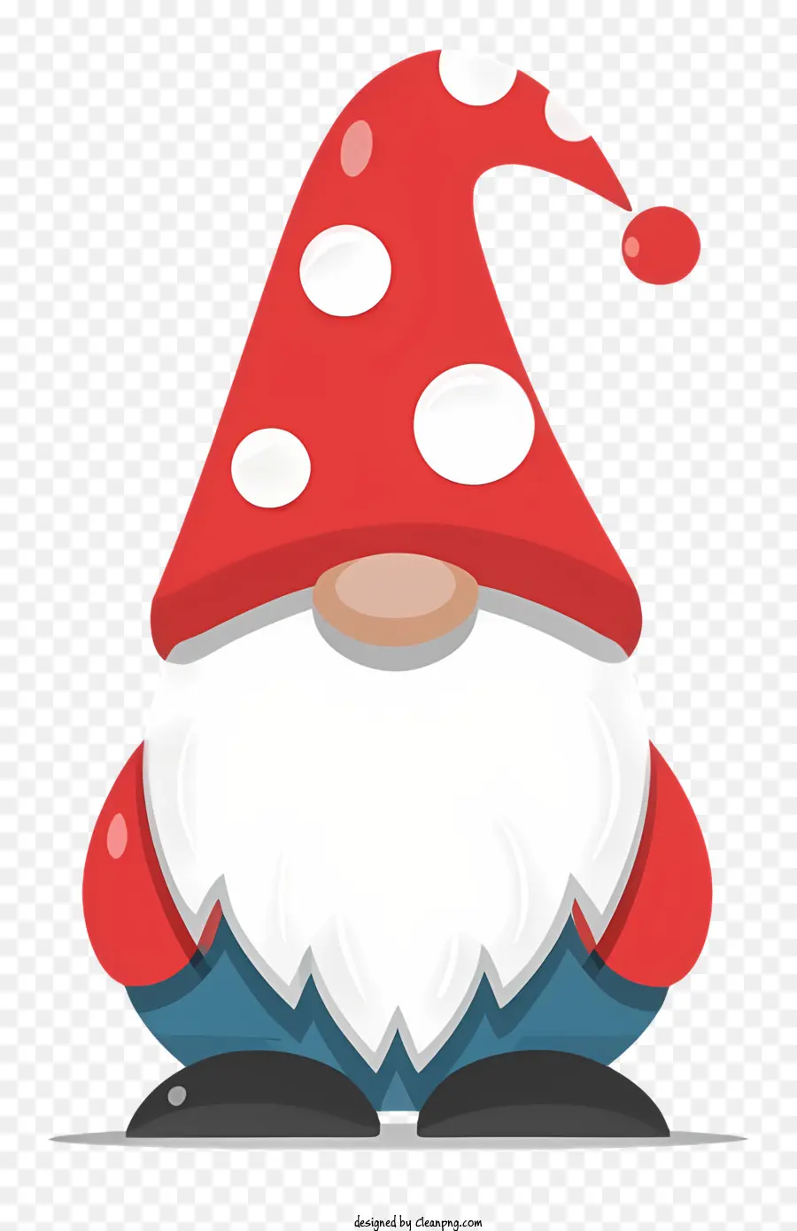 Phim hoạt hình gnome sọc mũ sọc áo sơ mi màu xanh quần jean màu trắng - Phim hoạt hình gnome với trang phục sọc và nụ cười