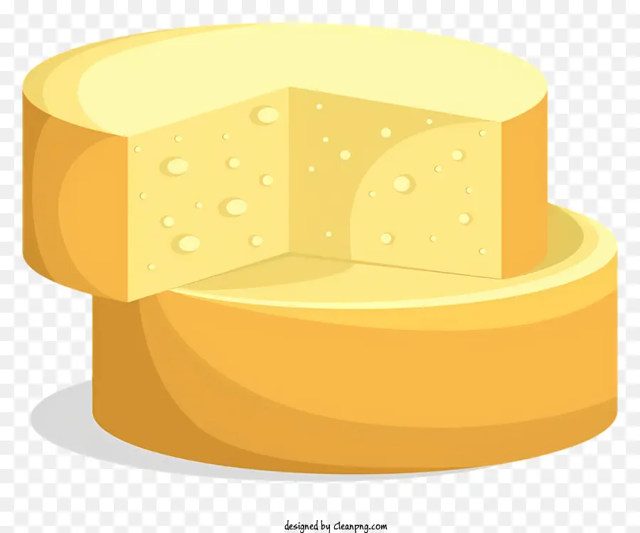 Käsescheiben fehlen Käsescheibe weicher Käse Golden gelber Käse gebogene Käsescheiben - Stapel Käsescheiben mit einem fehlten