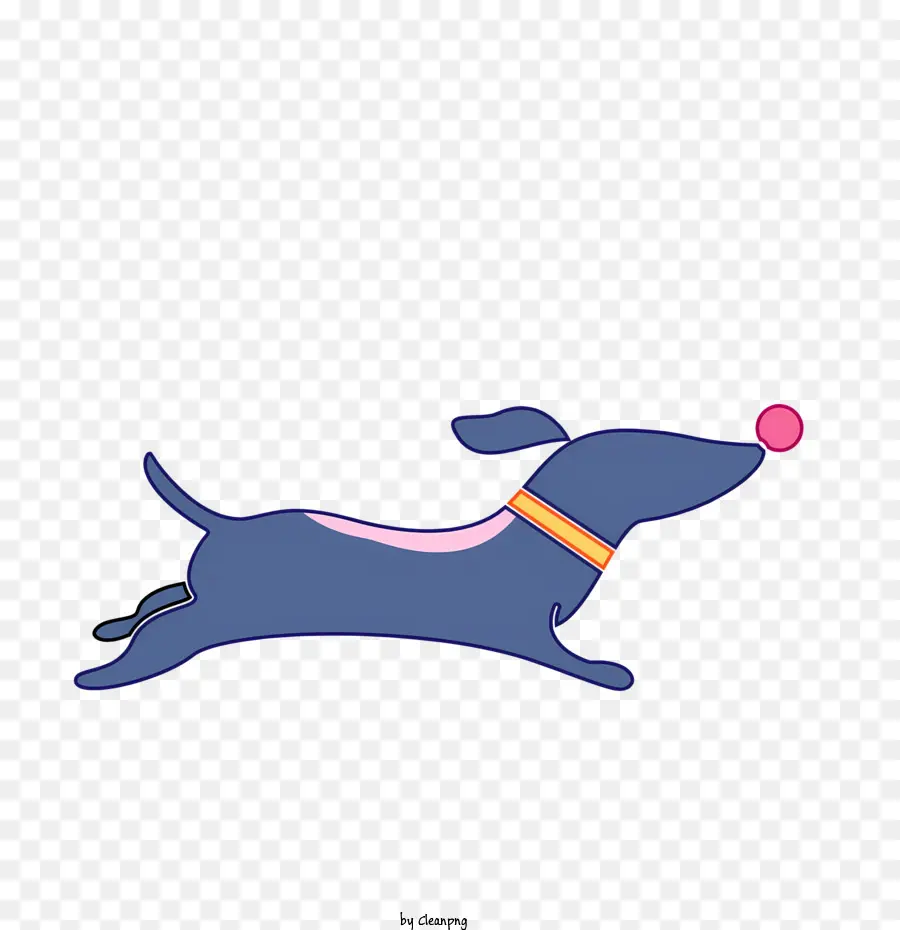 Kleine Hundzenzue, die schlüge Hunde wedelte Schwanz zweidimensionales Bild - Kleiner Hund, der mit Zungen aus dem Blau Farbschema läuft, auf schwarzem Hintergrund