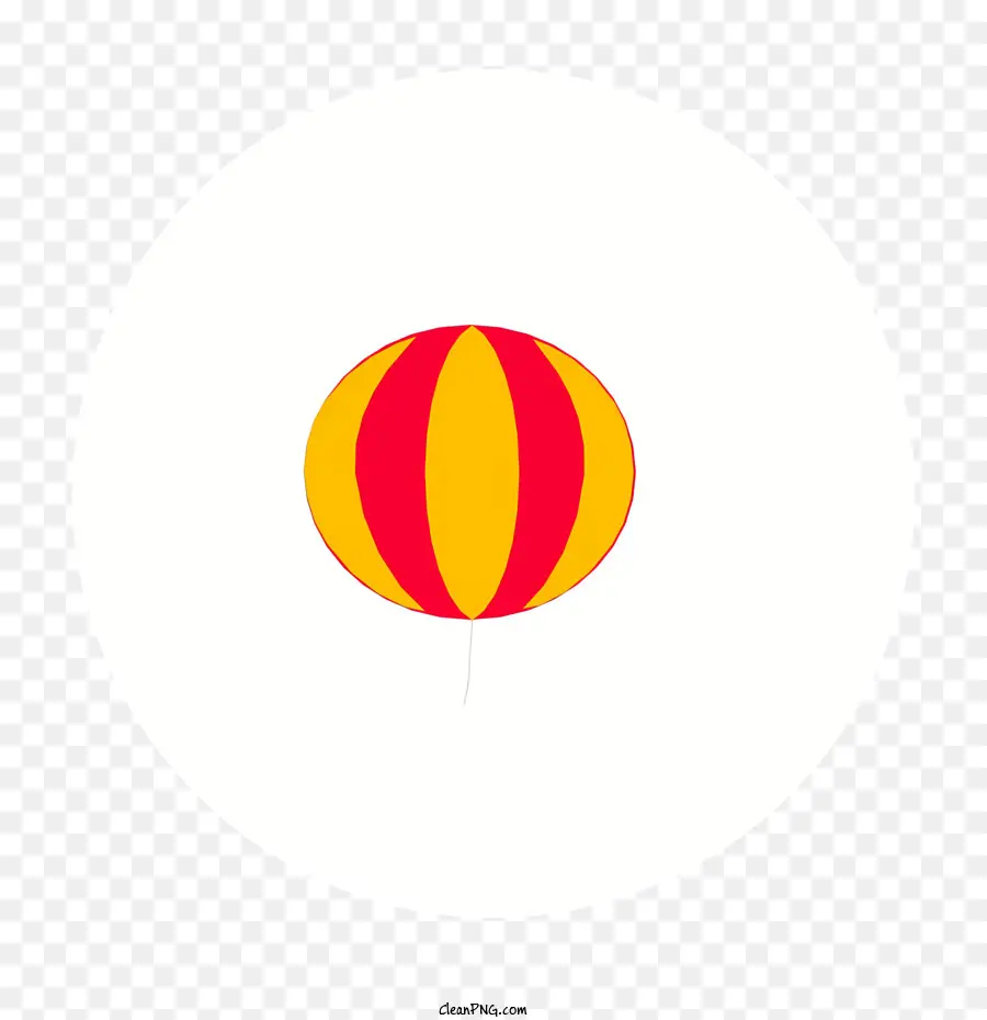 Weißer Kreis - Weiße und transparente Ballonform mit Streifen