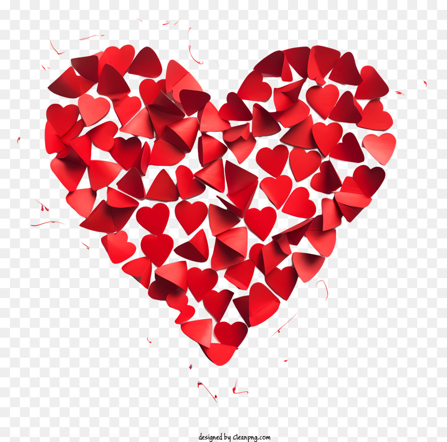 Overlapping red paper hearts form larger heart png download - 3236*3048 -  Free Transparent Heart png Download. - CleanPNG / KissPNG