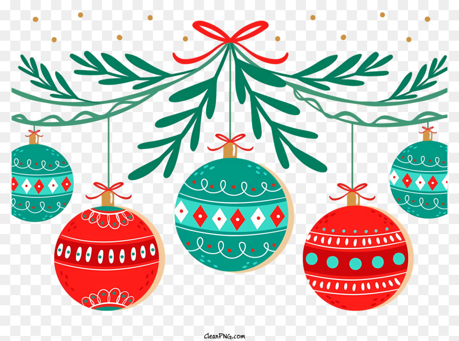 Christmas ornament string with various materials and colors png download -  4736*3340 - Free Transparent Christmas Ornaments png Download. - CleanPNG /  KissPNG