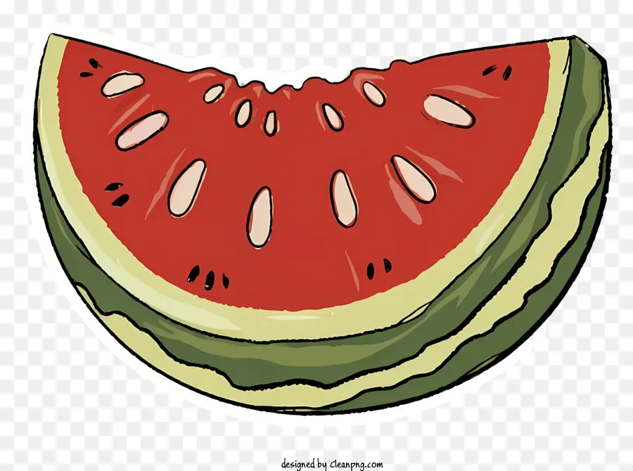Wassermelone - Bild von Wassermelonenscheiben mit grüner Schale