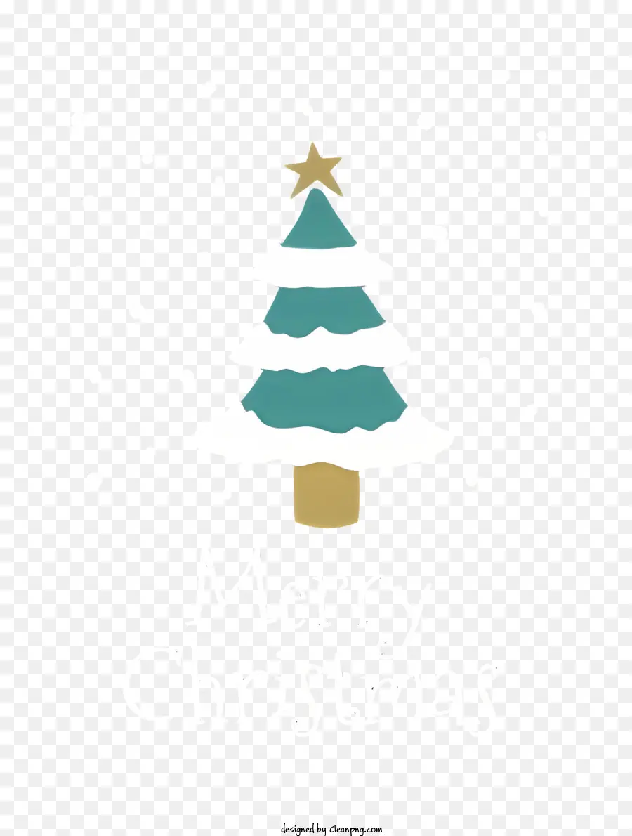 cây giáng sinh - Cảnh Giáng sinh có tuyết với cây được trang trí và văn bản 