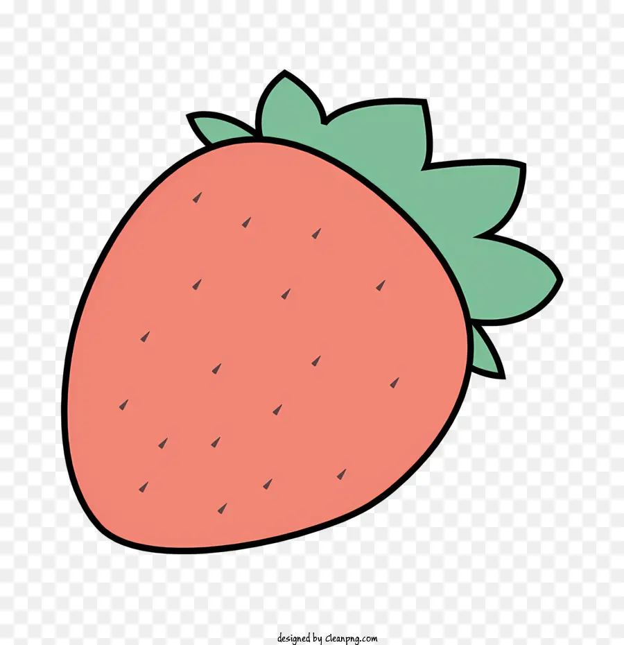 Erdbeere - Schwarz -Weiß -Zeichnung von geschnittener Erdbeere