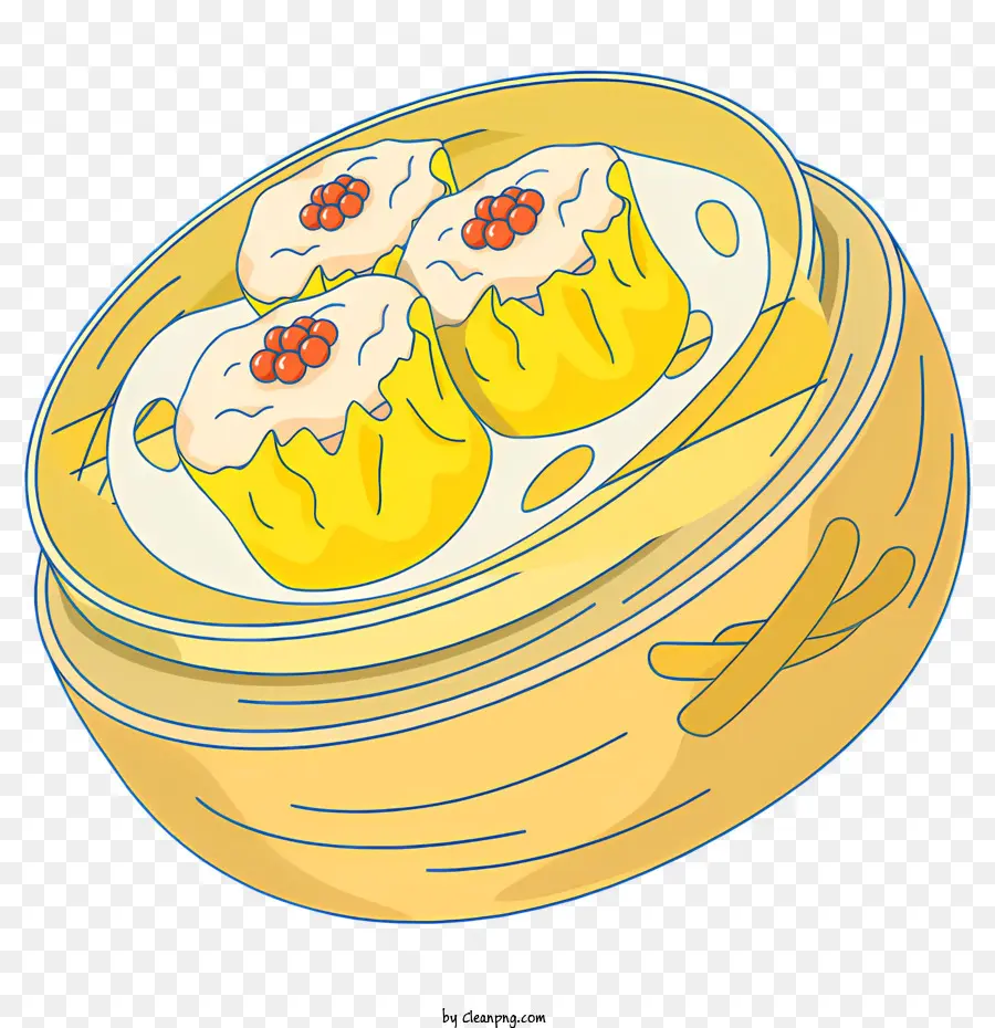 bánh bao hấp bột bánh bao đầy thịt - Bánh bao hấp trong khay hơi màu vàng